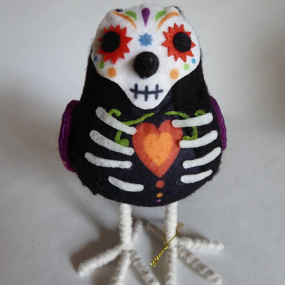 NEW 2018 TARGET HYDE & EEK DAY OF THE DEAD DIA DE LOS MUERTOS FELT BIRD LOT - Picture 6 of 12
